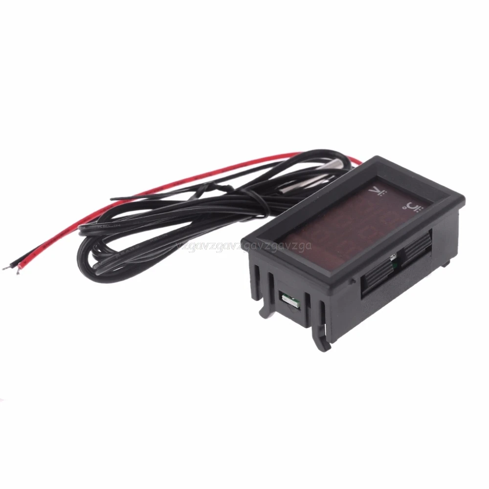 12 V/24 V светодиодный Дисплей автомобиля Напряжение& Температура воды Датчик Вольтметр термометр D18; Прямая поставка
