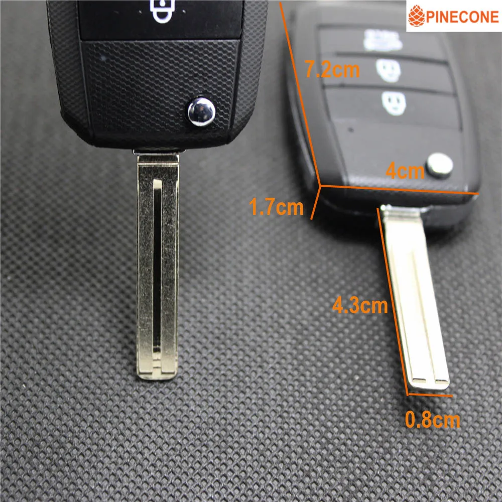 PINECONE для KIA SPORTAGE K5 чехол для ключа автомобиля 3 кнопки без резьбы латунный клинок Замена дистанционного ключа ABS корпус 1 шт