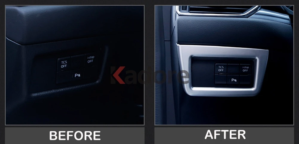 Для Mazda CX-5 CX5 KF ABS Матовый головной светильник, налобный светильник, настраиваемая кнопка, Переключатель приборной панели, накладка, рамка