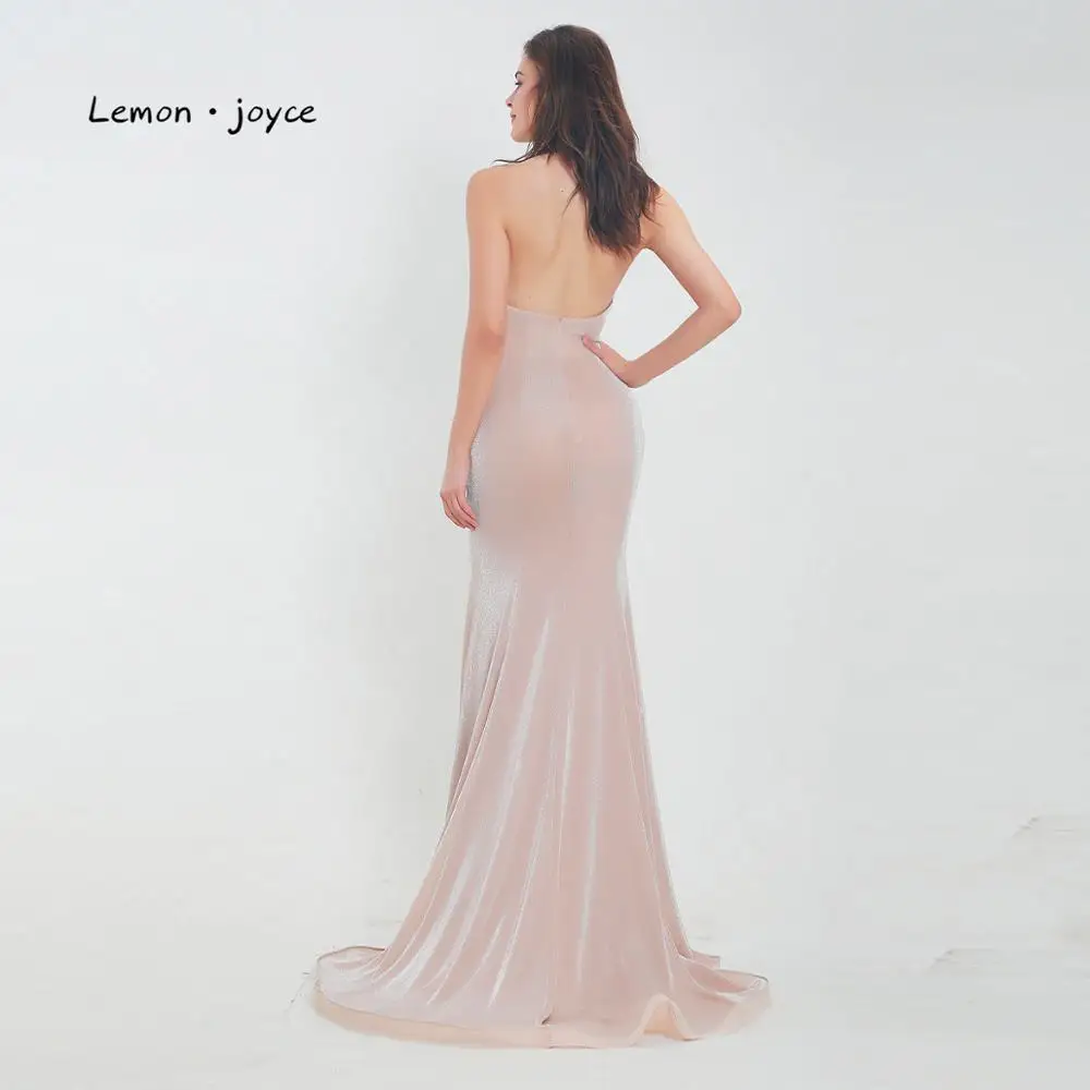 Lemon joyce Формальные Вечерние платья сексуальные с v-образным вырезом без рукавов с открытой спиной платья для выпускного вечера вечерние платья robe de soiree
