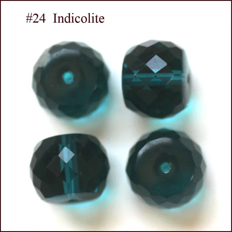 Стеклянные бусины свободного покроя зеленый прозрачный граненый 8x6 мм 100 шт.