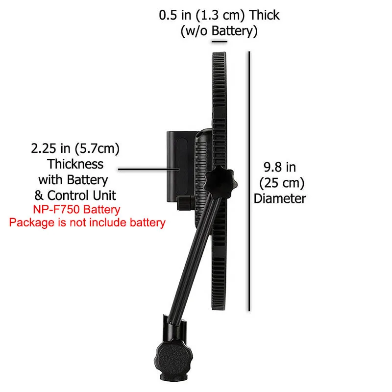 Новинка Яркий Профессиональный светодиодный фонарь 10 дюймов двухцветный