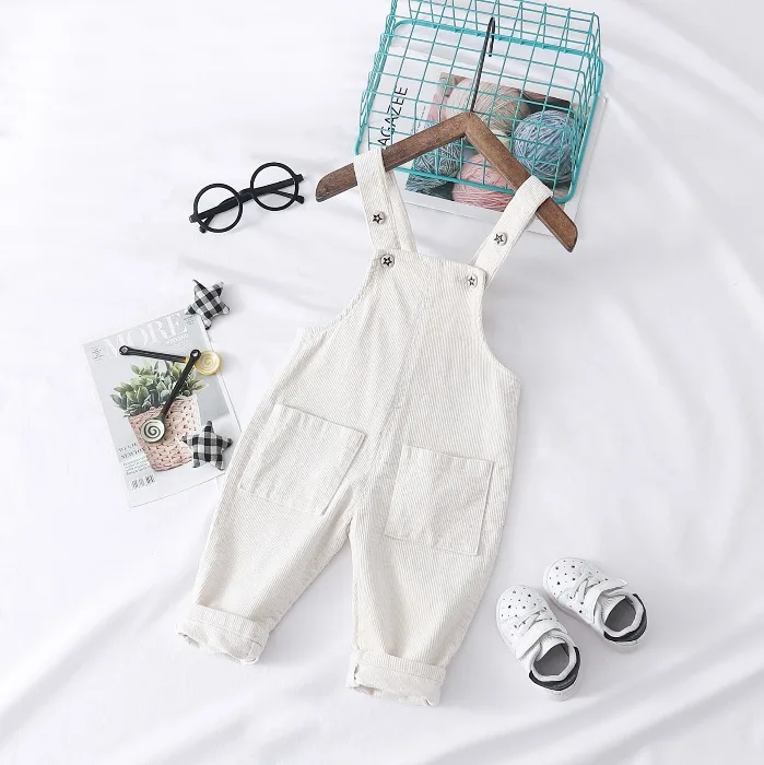 

80-100cm height new 2019 spring boys girls corduroy overall baby boy pant kids overalls baby girl overall