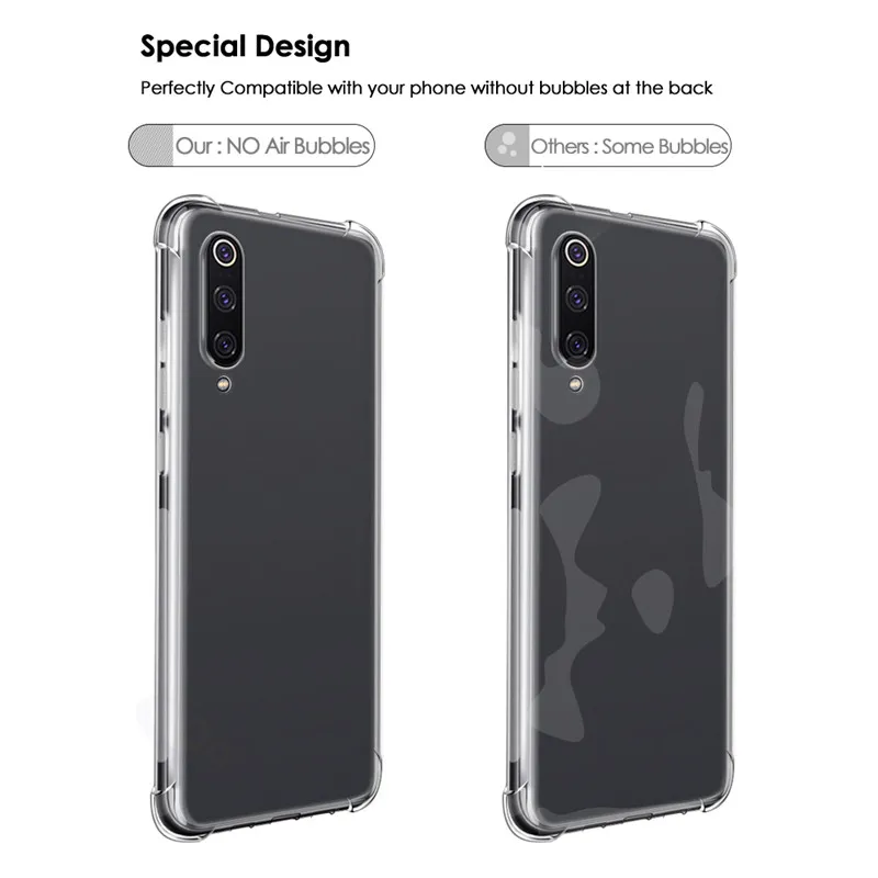 Qosea Phone Case For Xiaomi Redmi K20 Pro Transparent Ultra-thin Silm Silicone Soft TPU Mi 8 9 Lite Coque Cover |