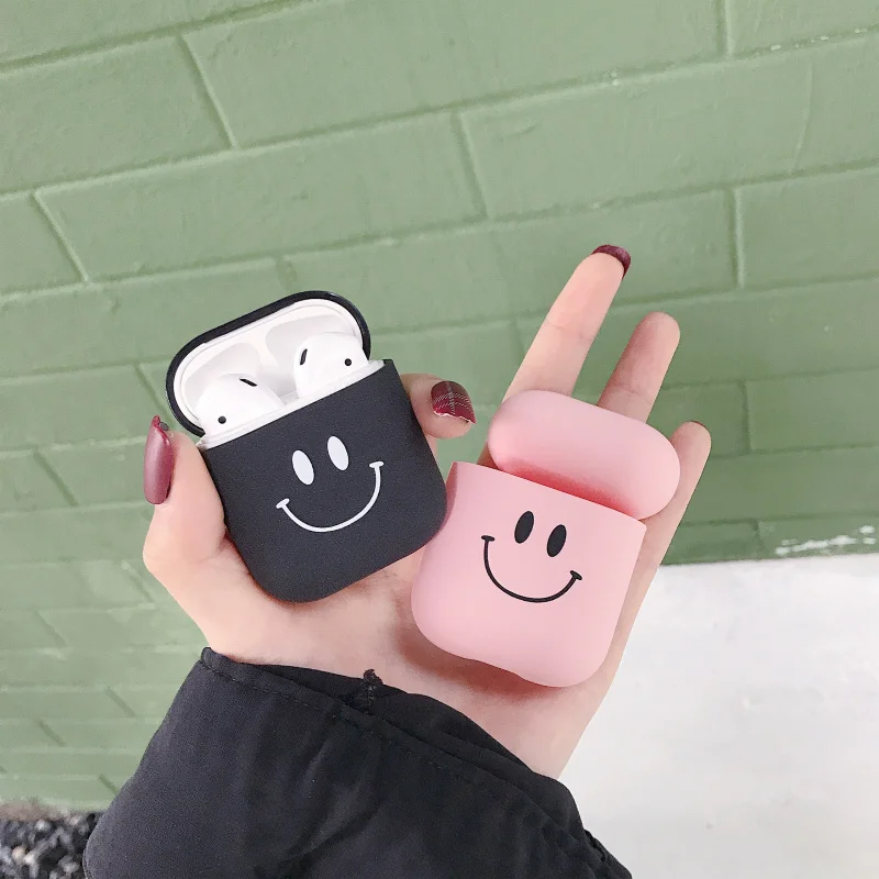 Жесткий чехол для наушников для Apple Airpods 1/2 противоударный чехол для Apple гарнитура для Airpods чехол s Матовый розовый защитный чехол для пары