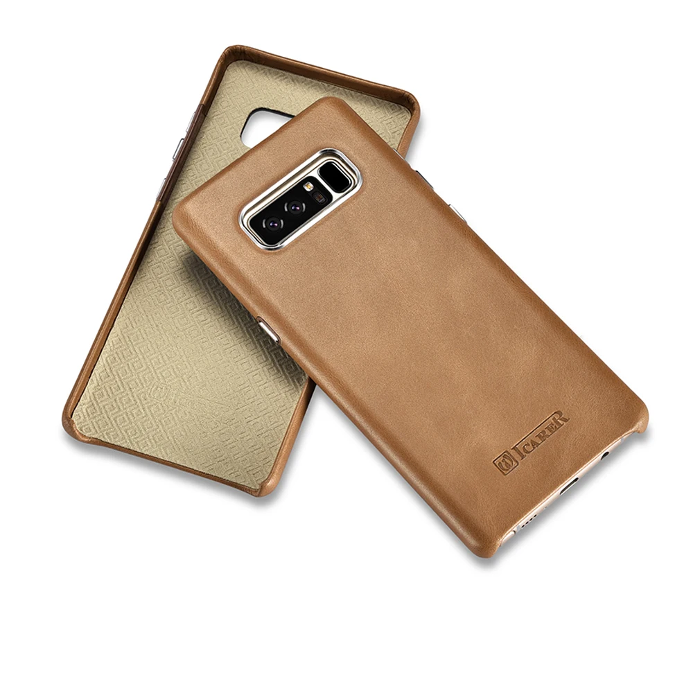 Icarer чехол из натуральной кожи для SAMSUNG Galaxy Note 8 телефона жесткий винтажный деловой