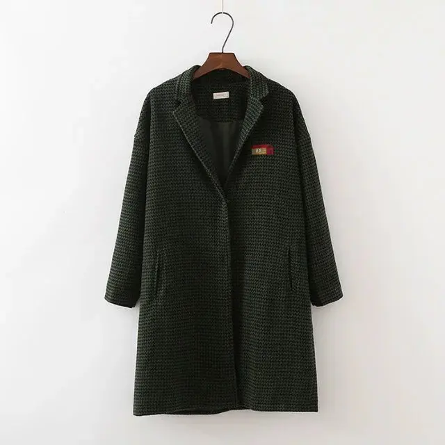 2017 женская зимняя осенняя куртка длинное женское пальто с вышивкой тонкий костюм