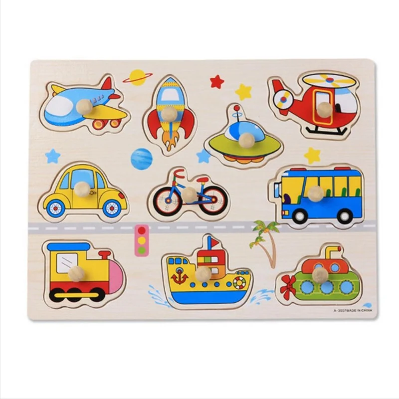 Montessori Baby wooden Toys kids wooden puzzle toys sorters for children wood game for children 3 years Hand Grab Board Set