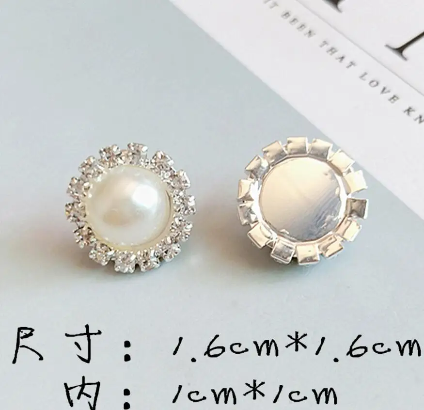 50 шт. круглые стразы с плоской задней стороной и жемчужины цвета слоновой кости |