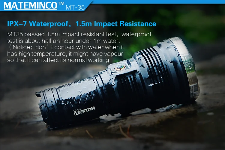 MATEMINCO MT35 комплект фонарей CREE XHP35 HI светодиодный 7 режимов работы SMO IPX7 1587 метров дальность луча Макс 2700лм serch фонарь