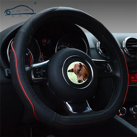 D кольцо из натуральной кожи чехол на руль/D форма для VW GOLF 7 POLO Sagitar рулевые Чехлы поставщик