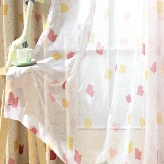 Color 2 Tulle Мультяшные затемненные занавески для гостиной, спальни, Детские занавески для детской комнаты, для мальчиков и девочек, занавески, жалюзи, wp343#4 - Цвет: Color 2 Tulle