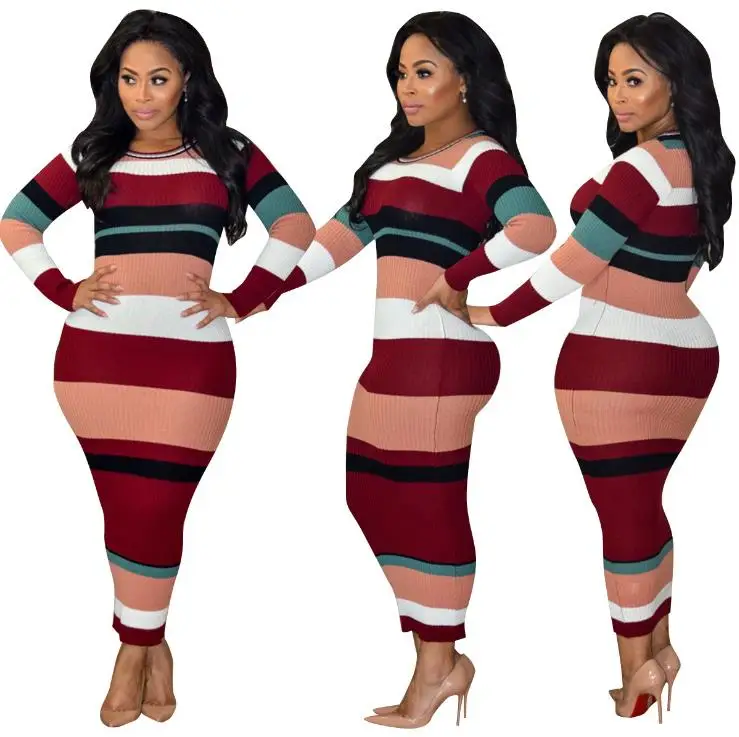 2018 осенне зимнее Новое Стильное модное платье в африканском стиле с длинными