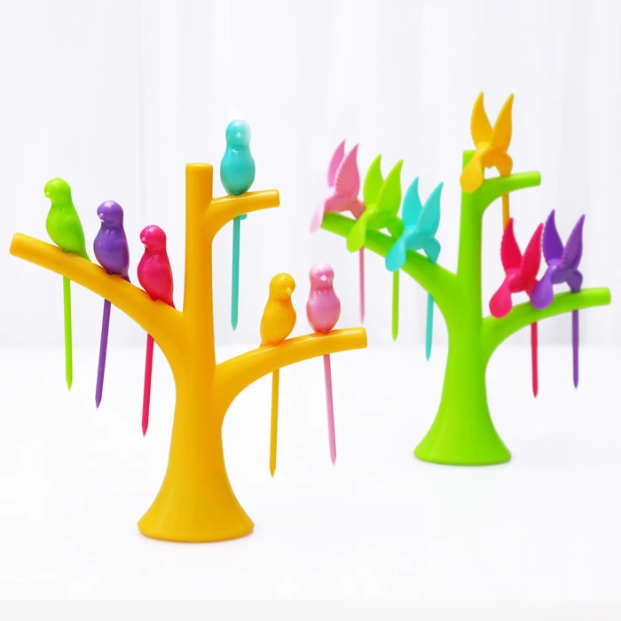 Творческий Дом Кухня Посуда Наборы 6 Шт. Птичка Плоды Вилкой Птицы На Дереве