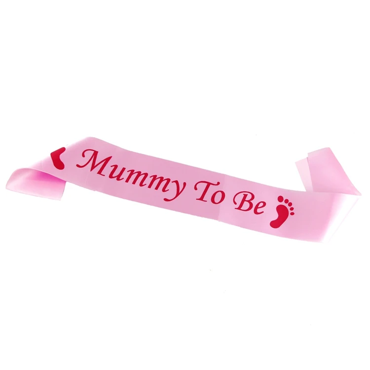 LAPHIL Baby Shower foil Balloon Mommy To Be Blue Pink Confetti Balloons/вечерние товары для мальчиков и девочек - Цвет: Pink sash