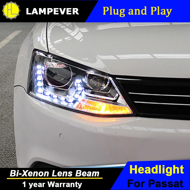 Lampever Стайлинг для VW Jetta фары 2011-2014 MK6 светодиодный ные новый drl H7 hid Q5 Биксеноновые