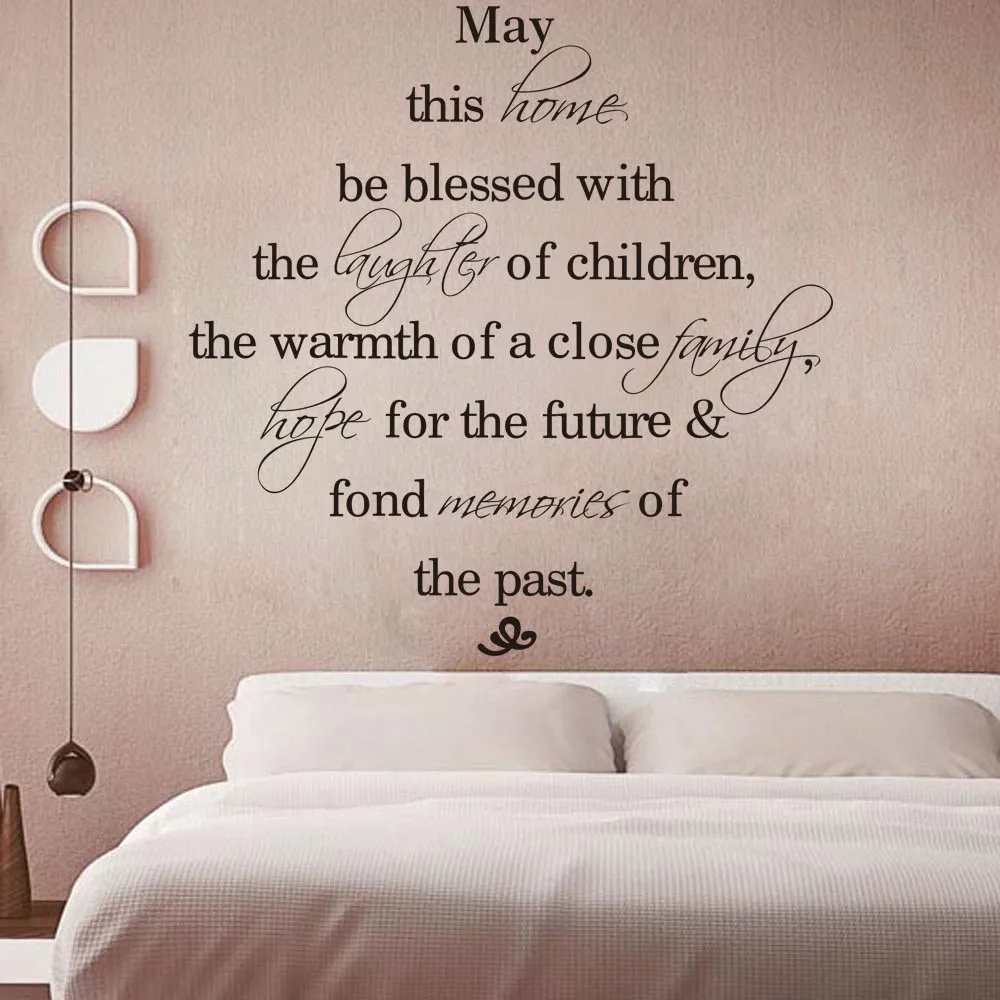 Подробная информация о пусть этот дом будет счастлив Виниловая наклейка с
