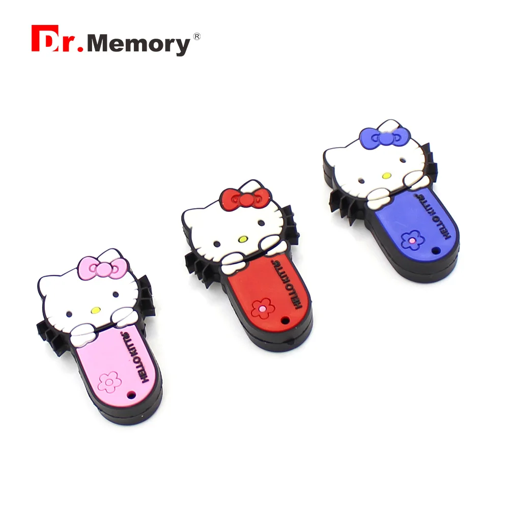 4 цвета hello kitty Cat Usb флеш-накопитель, флеш-накопитель, красный/розовый/синий, устройство для хранения карт памяти, 4g/8g/16g/32g подарок для девочки