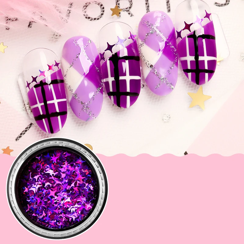 ROHWXY 5 Colors DIY Nail Art Decorations Glitter Shell For Tools design 3D Jewelry Accessories Manicure | Красота и здоровье