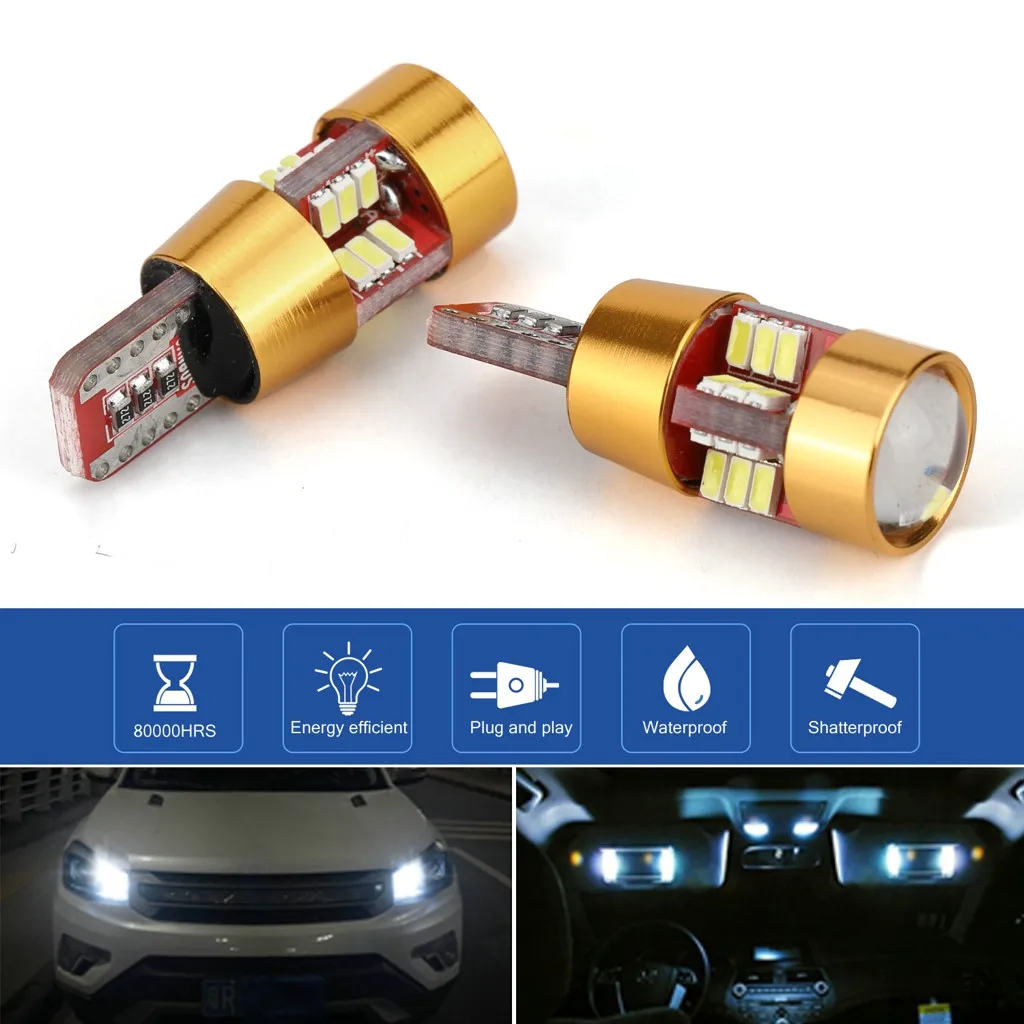 2 шт. T10 27SMD декодирования светодиодный автомобильный светильник ламп широкий