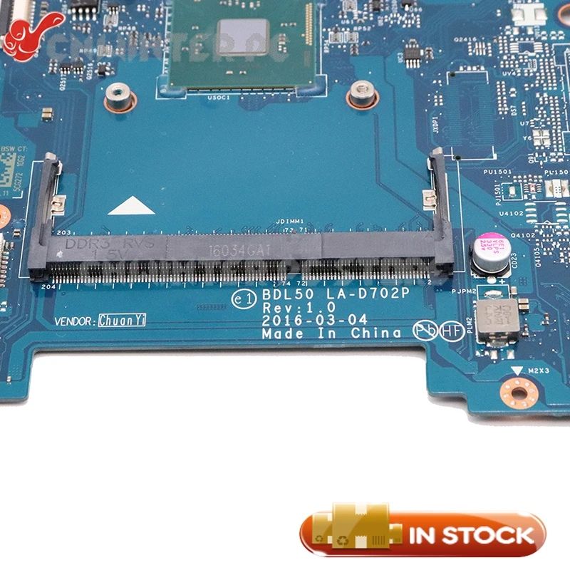 NOKOTION для HP 250 G5 15-AY материнская плата ноутбука BDL50 LA-D702P 854943-601 854943-501 854943-001 с