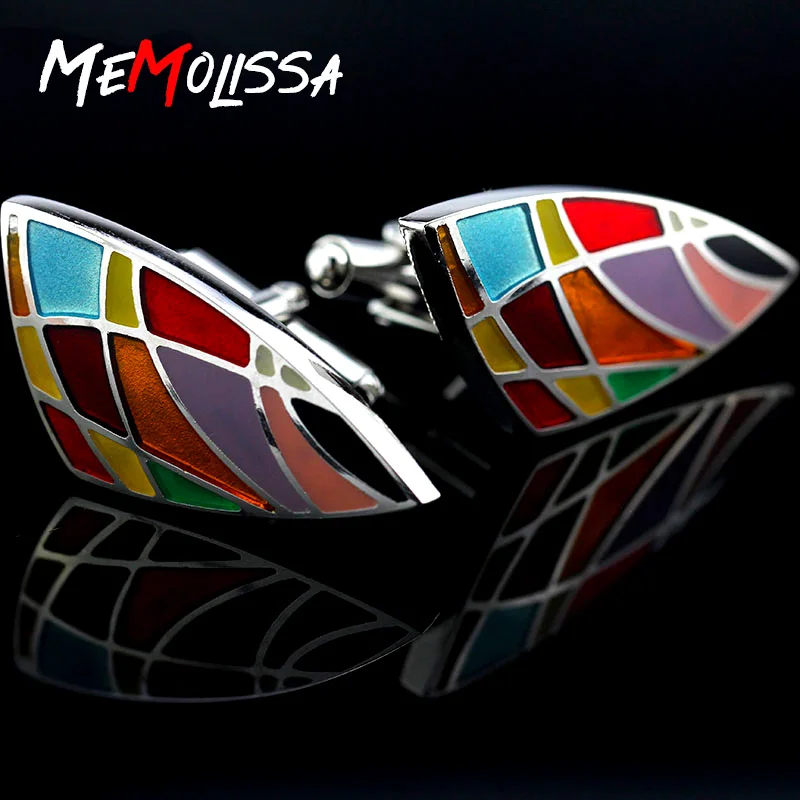 

MeMolissa Luxury яркие, в форме листа рубашка запонки на кнопках мужские запонки манжеты с запонками высокое качество abotoaduras ювелирные изделия