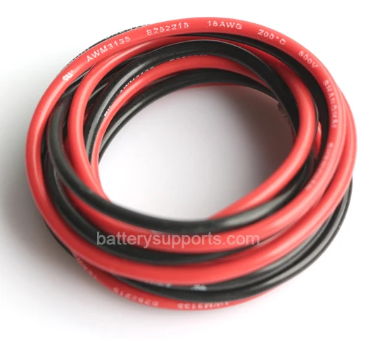 SuPower 14AWG гибкий силиконовый провод 1 м красный + черный теплостойкий 200ɼ супер
