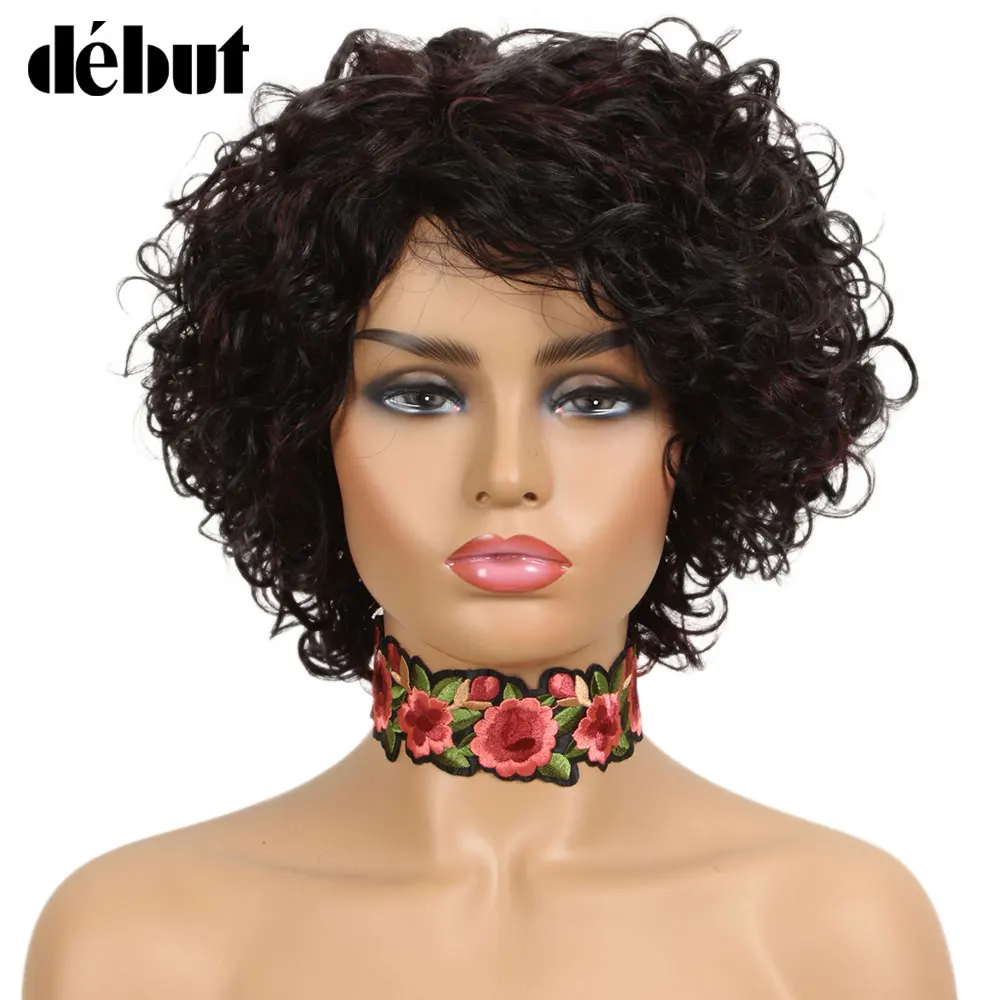 Дебюта Реми Короткие парики из натуральных волос на кружевной близких ваши