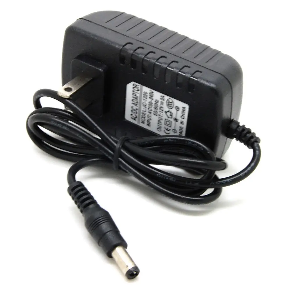 12V 2A AC Питание настенный адаптер Зарядное устройство US 2 плоских штыря и зубец