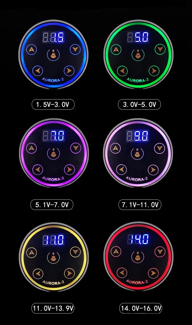 Профессиональный мини-Critical AURORA II lcd Татуировка питания ЕС/США/AU разъем