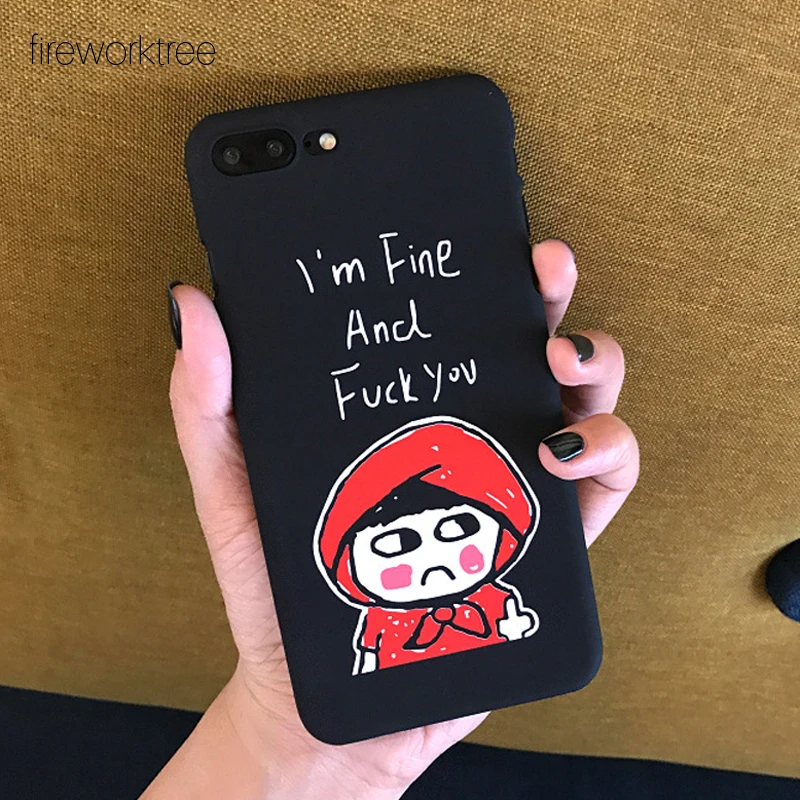 Fireworktree для iPhone х чехол 6 S 7 8 Plus X XS Max XR мультфильм девушка крышки Футляр ПК Capa |