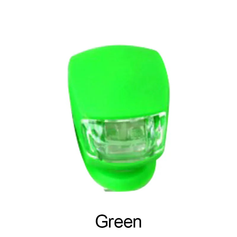 Green 1 × фонари велосипедные светодиодные силиконовые горный велосипед передние задние фонари Набор Push освещение для велосипеда зажим аксессуары для велосипеда - Цвет: Green