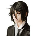 Парик для косплея Kuroshitsuji Черный Батлер Себастьян михаелис короткие черные парики термостойкие волосы из волокна + парик