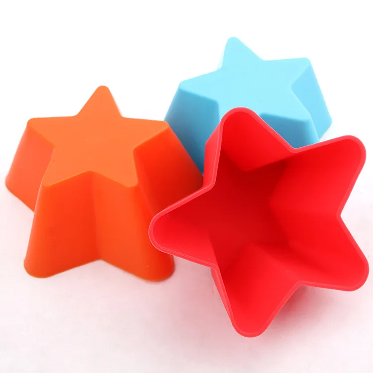 Абрикосовая Звезда Форма помадной формы конфеты смолы силиконовые DIY мыло торт