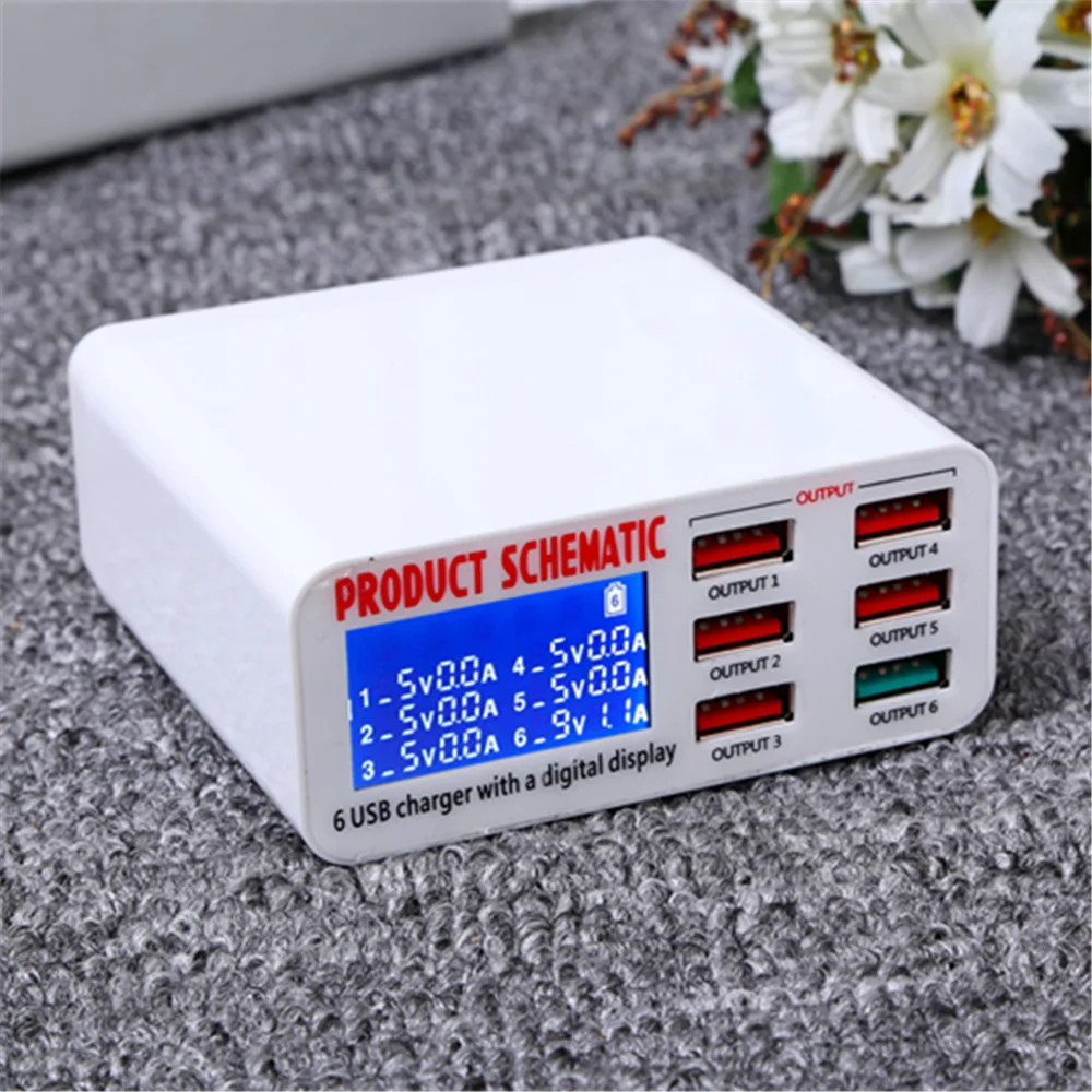 Go2linK 6A 6 USB 2 0 3 порт QC быстрое зарядное устройство концентратор настенный адаптер
