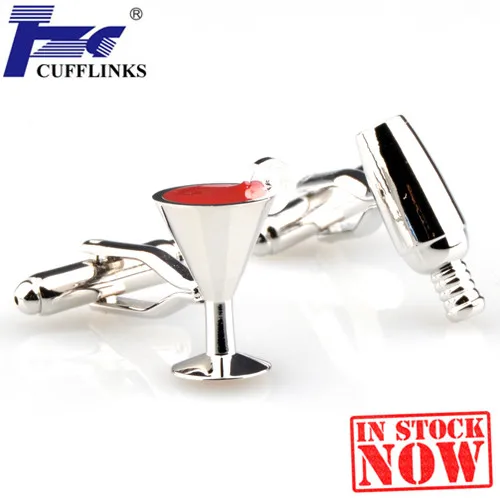 Винная бутылка запонка-чашка запонки наборами по 2 пары Бесплатная доставка