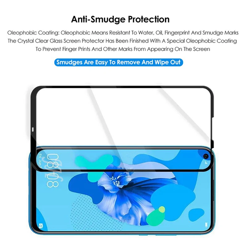 2 упаковки полное покрытие закаленное стекло защита для экрана Huawei P20 Lite 2019 9 H