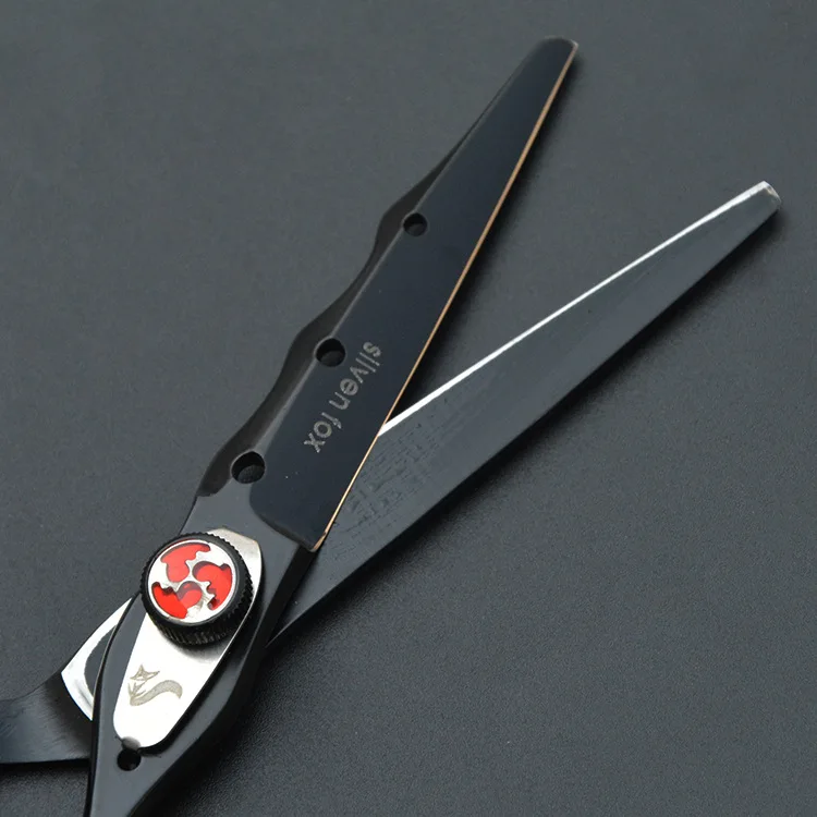 Silver fox 6 ножницы парикмахера ножницами волосы плоский срез режущих зубьев тонких