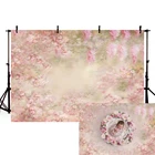 Фон для фотосъемки новорожденных Mehofond с розовыми цветами и весенними цветами
