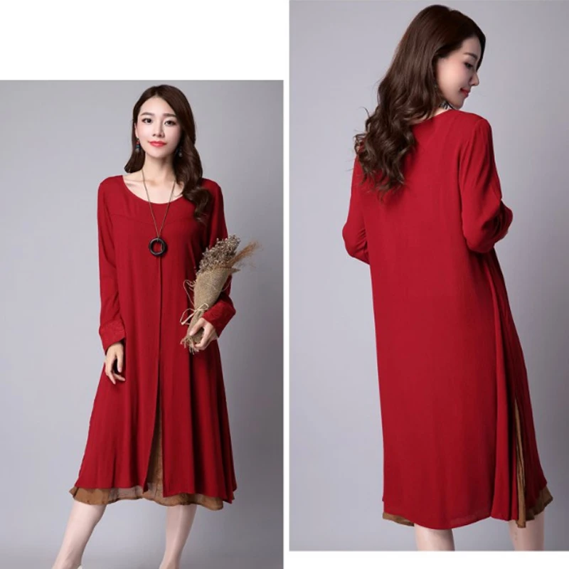 OkayMom корейские льняные платья для беременных одежда синее длинное свободное