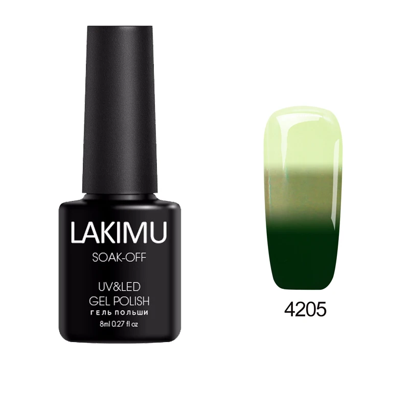 4205 LAKIMU Nails Art УФ Гель-лак изменение температуры Цветной Гель-лак для ногтей длительное Замачивание Хамелеон термо гель лак - Цвет: 4205