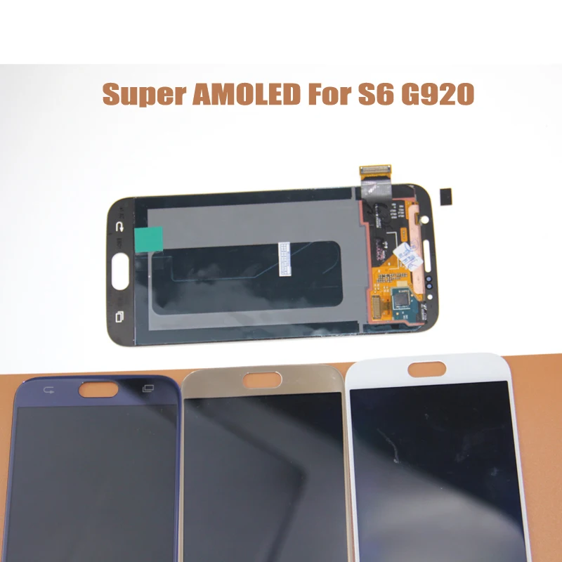 Super AMOLED Display For Samsung Galaxy S6 G920 G920i G920F LCD With Touch Screen Digitizer Assembly 100% Teseted | Мобильные