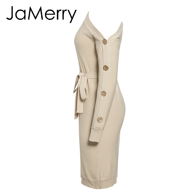 Женское трикотажное мини-платье на одно плечо пуговицах | Женская одежда