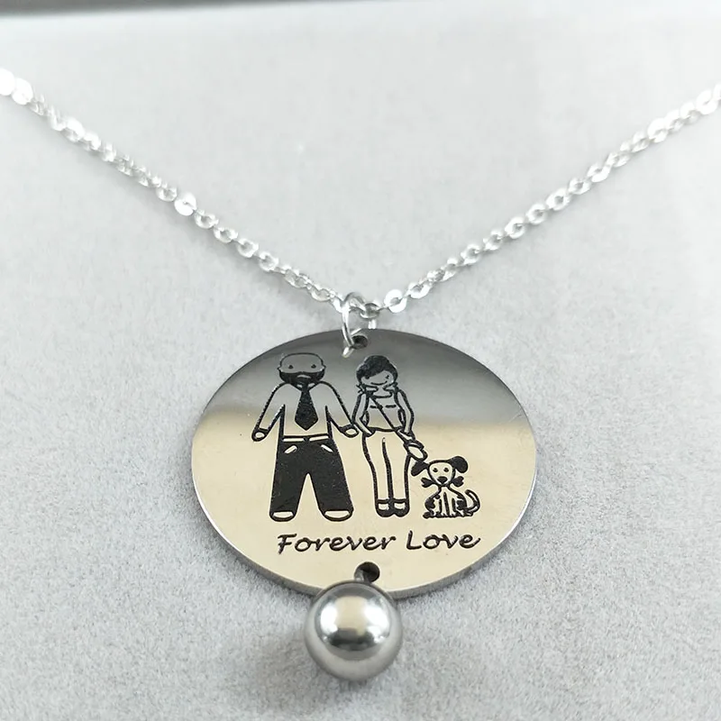 Семейное ожерелье s из нержавеющей стали Mama Forever мальчик кулоны для девочек ожерелье ювелирные изделия для женщин дети семья член Рождественский подарок N2407