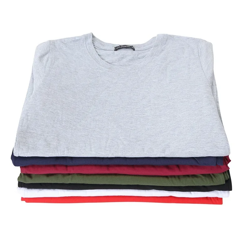 Мужская футболка с коротким рукавом Однотонная в стиле хип хоп круглым