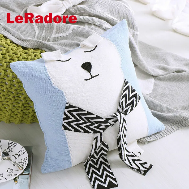 LeRadore Новый 100% хлопок наволочка с мультяшным медведем супер мягкий домашний