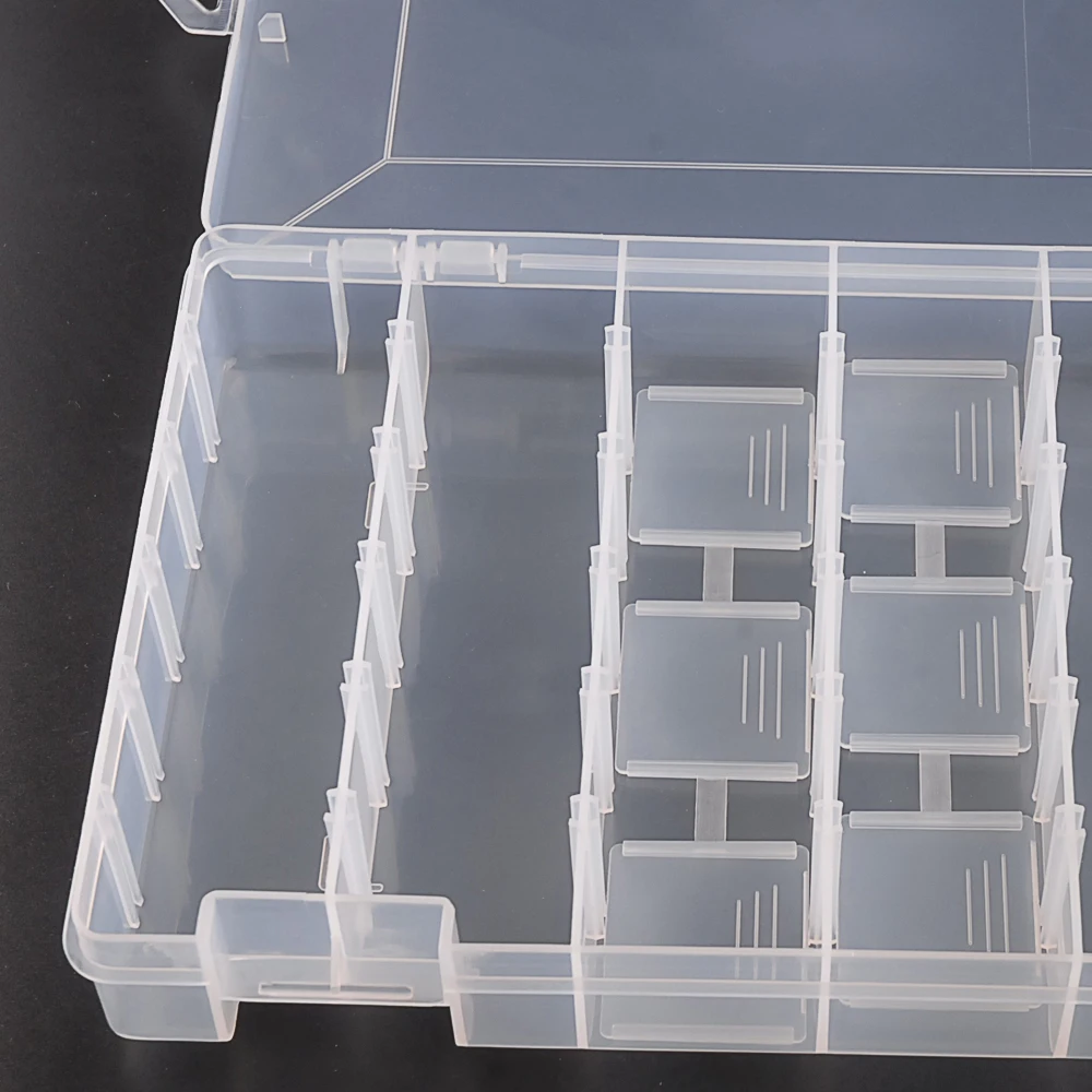 Smart 27.5*18*4.5cm Fishing Tackle Box Adjustable 6 Compartment Transparent Plastic Fishing Lure Box Carp Fishing Accessories
