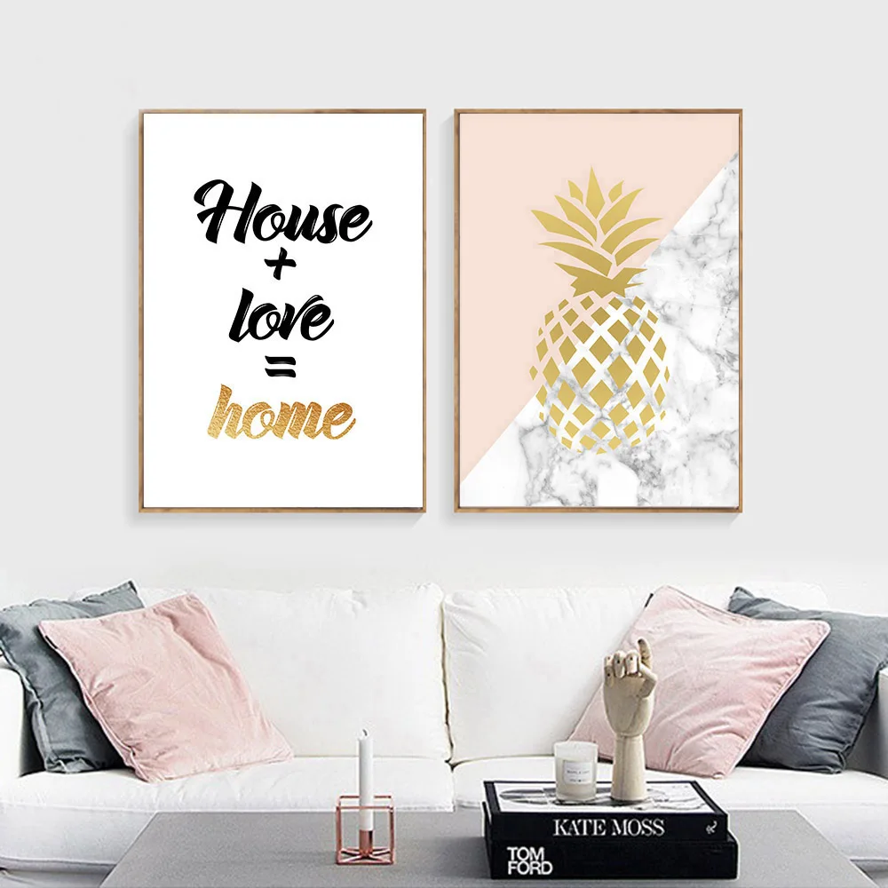 Мраморный ананас настенные художественные абстрактные картины скандинавский