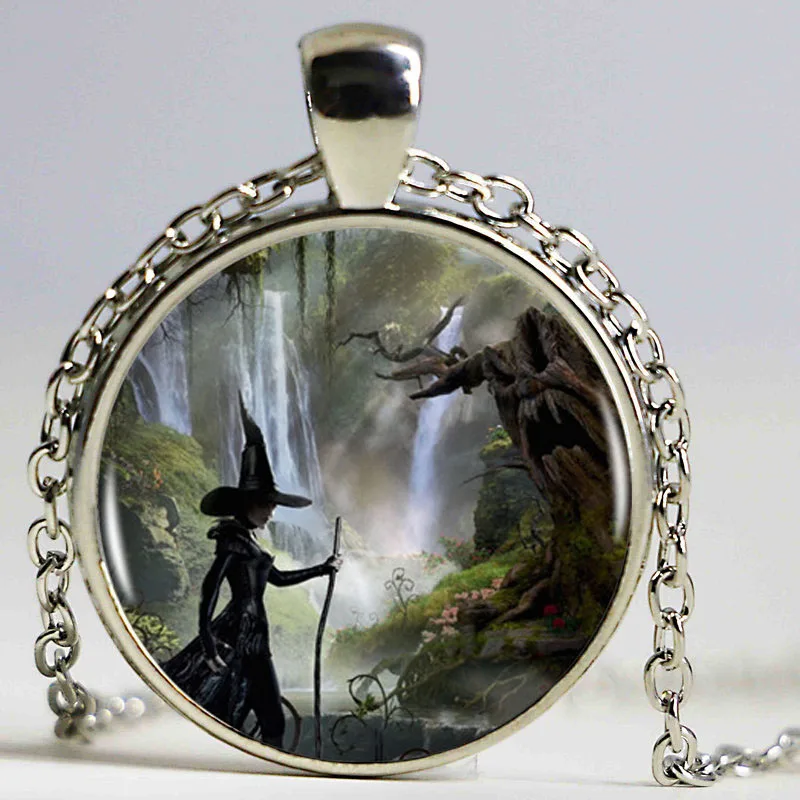 Ведьма Запада ожерелье с подвеской пикантные изображение ведьмы серебро Форма