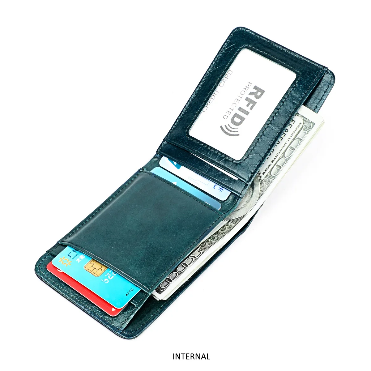 Повседневный маленький мужской кошелек из натуральной кожи, RFID кошелек, мужские тонкие кошельки, короткий мини кошелек, винтажный держатель для карт, брендовый кошелек для денег